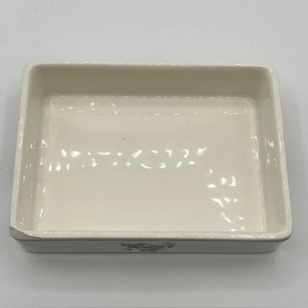 Wedgwood Eastern Flowers Trinket Box Etruria Barlaston TKD Floral Cream Ceramic